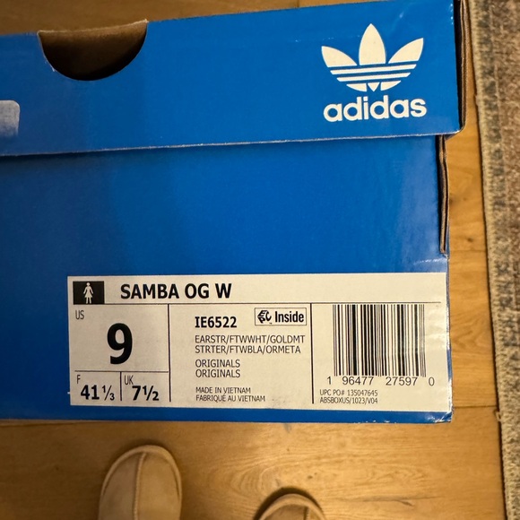 Adidas Earth Brown and White Samba Sneakers Women’s size 9 - Picture 7 of 13